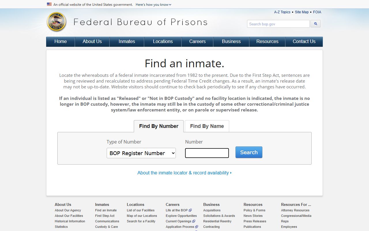 Warren County inmate records and federal BOP inmate locator