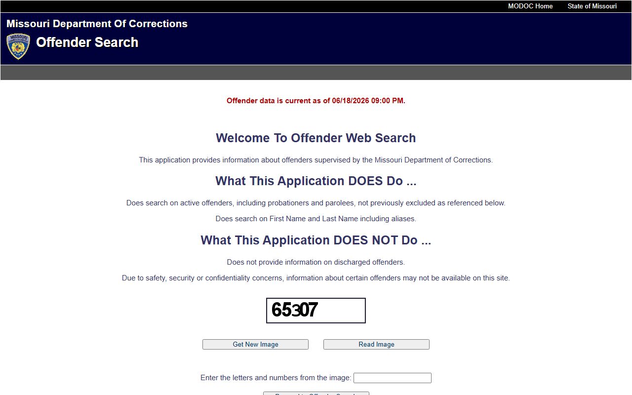 Warren County inmate records and Missouri DOC offender search