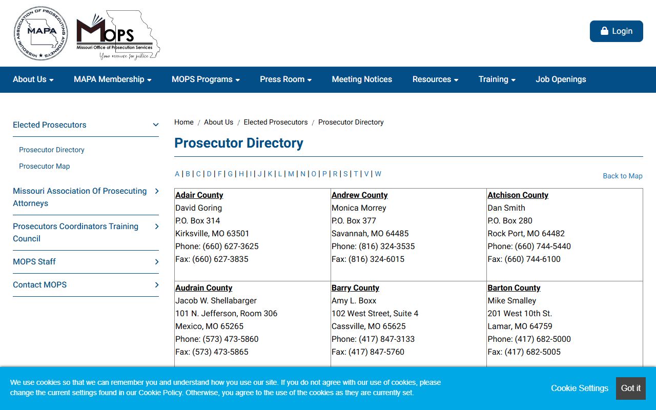 Warren County prosecutor directory for court records after arrest